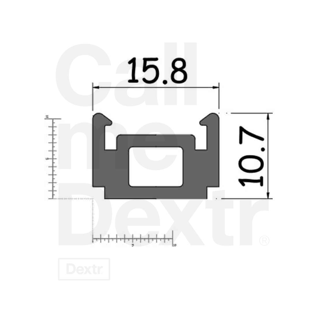 132 - technische tekening - met afmetingen - Dextr