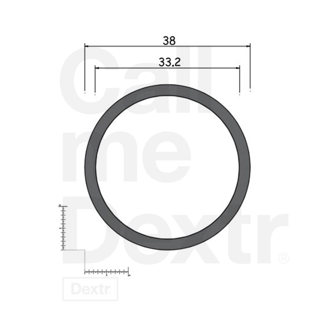 222 38 mm met afmetingen