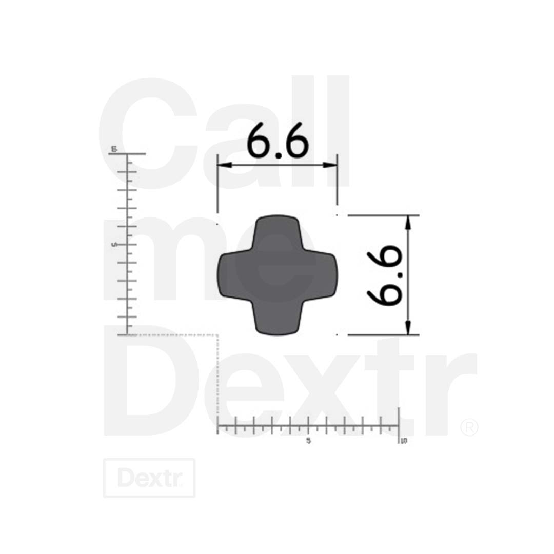 Plug 255 - technische tekening - met afmetingen - Dextr