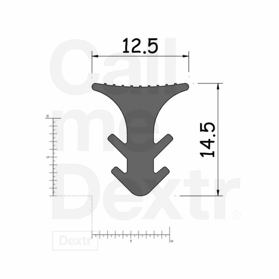 264 - 14.5 mm met afmetingen