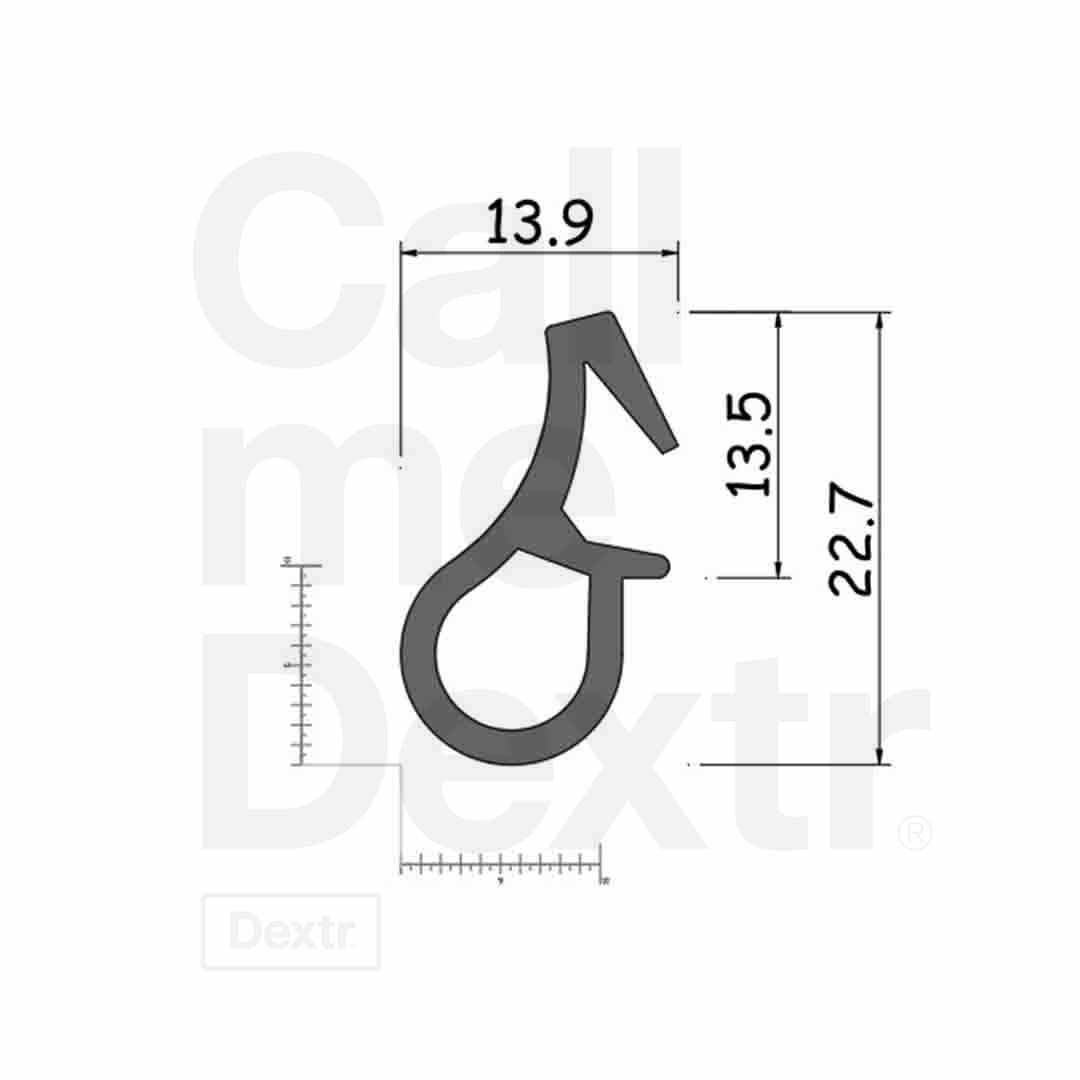 281 - 13.5 mm met afmetingen