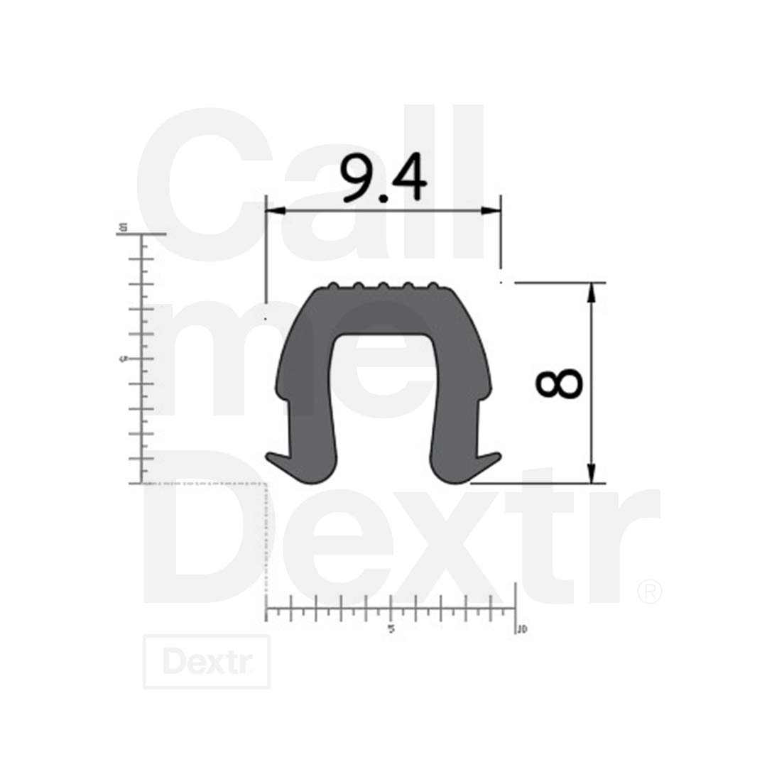 U-profiel 635 - technische tekening - met afmetingen - Dextr