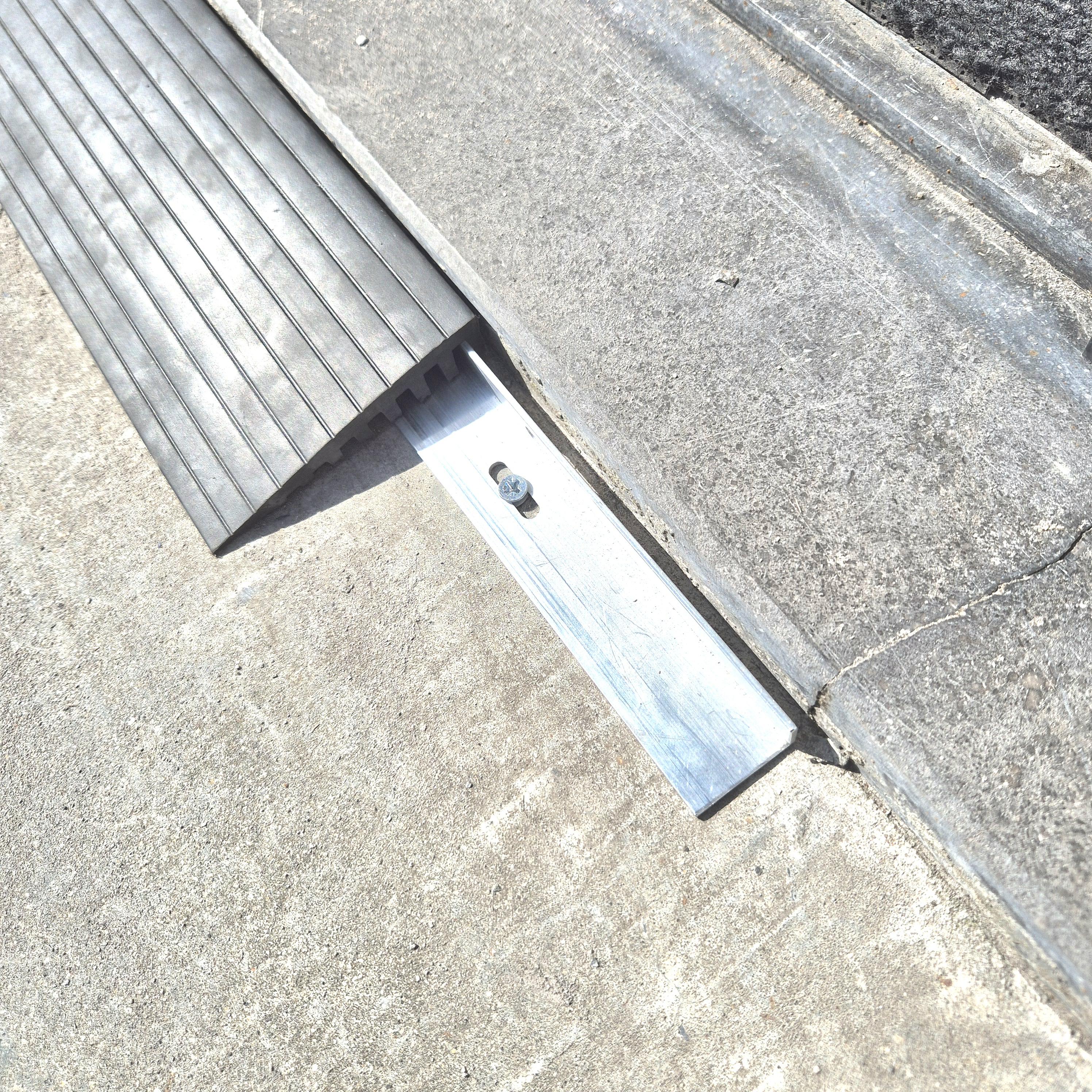 rubber oploopband met aluminium bevestigings profiel